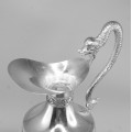 elegant decantor aiguillère. sticla & metal argintat. atelier G. Galbati. Italia